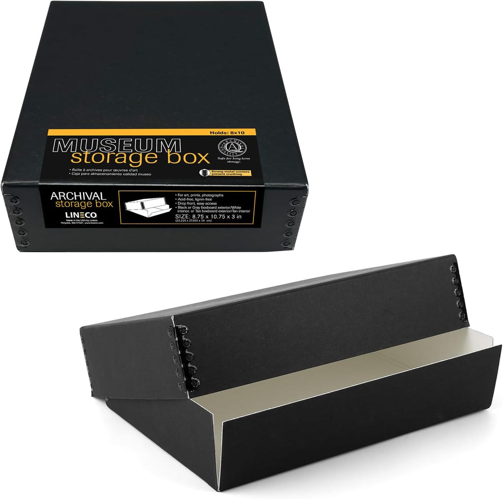 Lineco Museum Archival Drop-Front Storage Box, Acid-Free
