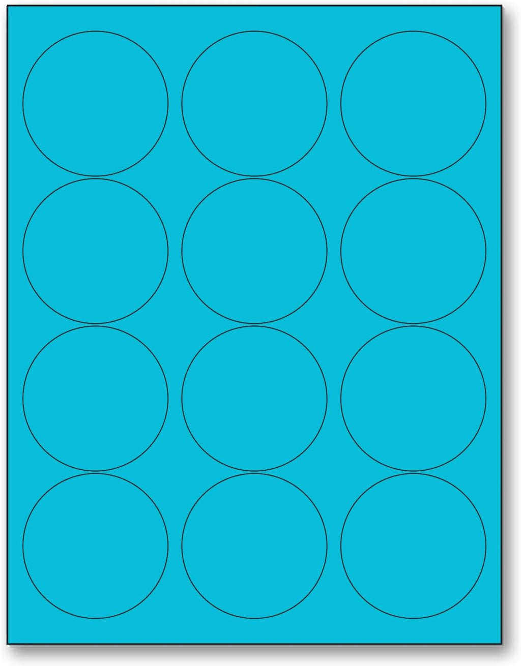 NextDayLabels - 8-1/2 x 11 Neon Color High Light Fluorescent Labels