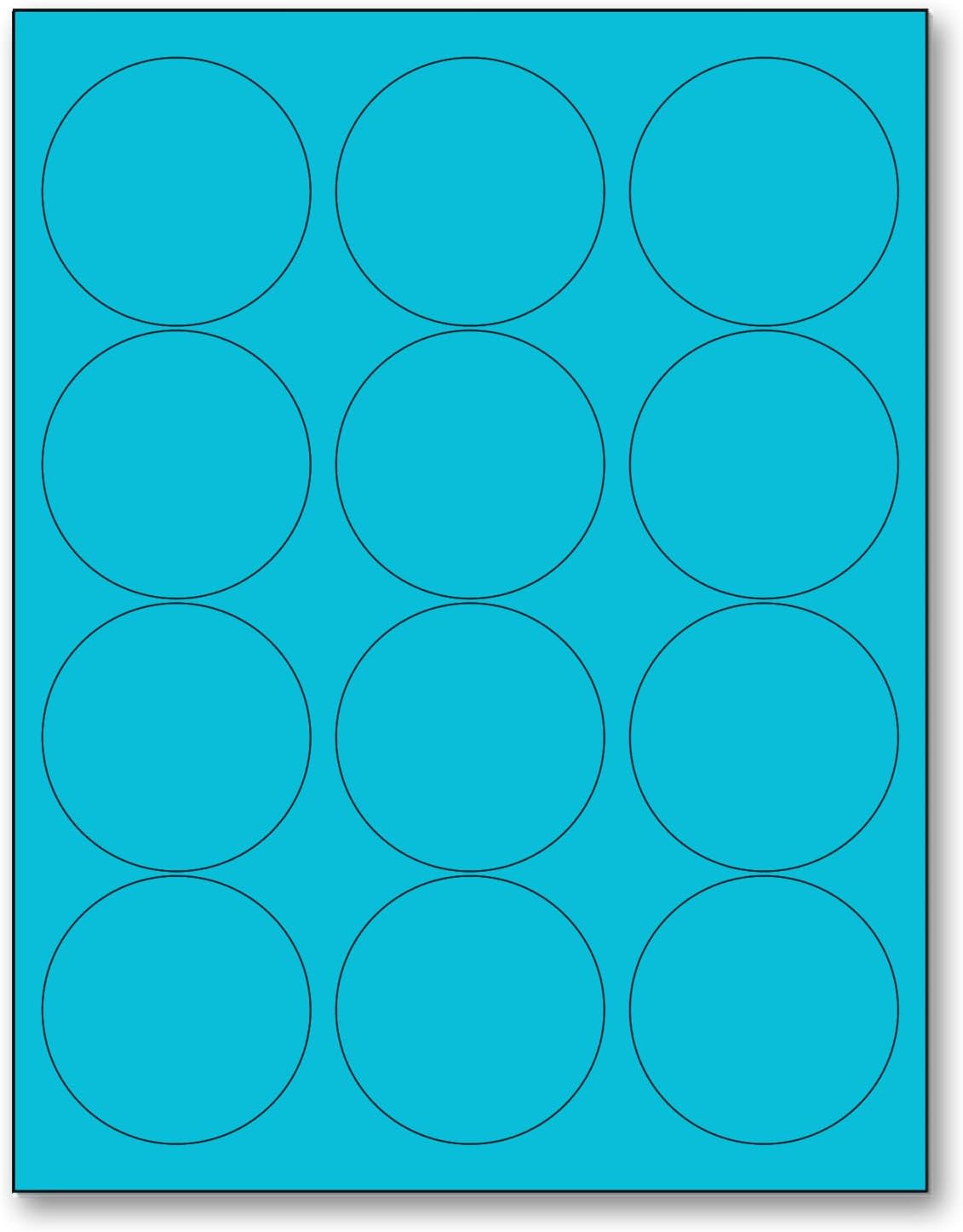 NextDayLabels - 8-1/2 x 11 Neon Color High Light Fluorescent Labels