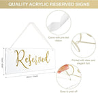 Blulu 6 Pcs Reserved Signs for Wedding Chairs Acrylic Tag Hanging - Image 5