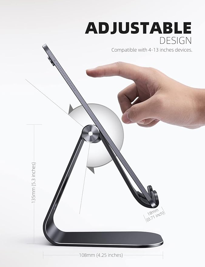 Lamicall Tablet Stand Adjustable, Tablet Stand : Desktop Stands Holder Dock - Image 5