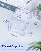 Uniclife 4 Pack Acrylic Business Card Holder - Image 6