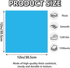 15 Sheets Blue Cardstock 12"x12", 250gsm/90lb Heavyweight Cover Cardstock Paper - Image 2