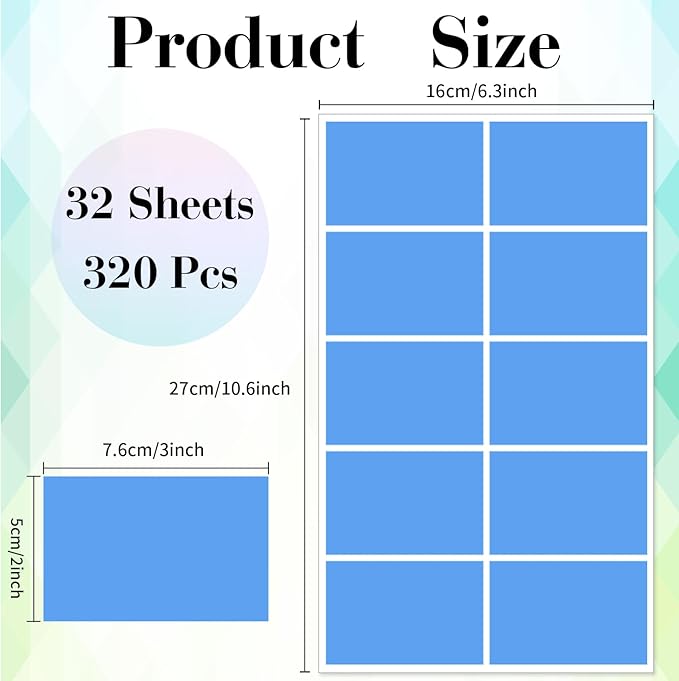 STARLIBOO Colored Labels Stickers, 3 x 2 Inch Rectangular Moving Labels - Image 2