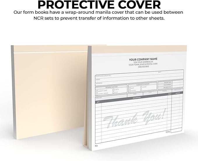 Custom 8.5" x 7" Carbonless NCR Books in 2-Part Duplicate Invoices, Work Orders - Image 3