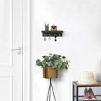 HRONRAD Rustic Key Holder for Wall, Farmhouse Wall Shelf - Image 5