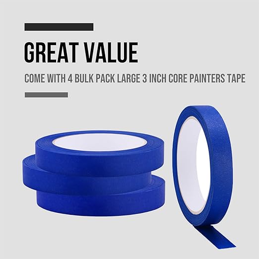 Lichamp Blue Painters Tape 3/4 inch, 4 Pack Blue Masking Tape 3/4 inch x 55 - Image 5