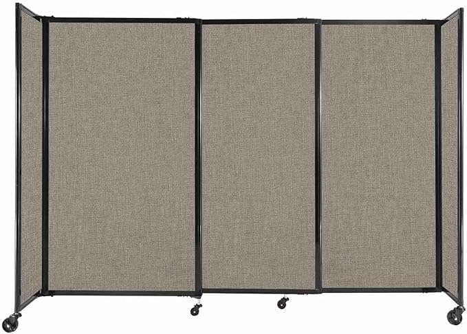 Versare Straightwall Sliding Portable Wall Partition | Freestanding Office by VERSARE