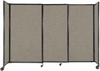 Versare Straightwall Sliding Portable Wall Partition | Freestanding Office by VERSARE