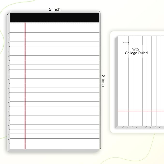 AILZFEI 6pcs Small Note Pad 5x8 College Ruled Legal Pads Paper Notepads 6 Pack - Image 2