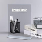 xydstay 6pack Acrylic Sign Holder 8.5 X 11, Vertical T Shape Clear Plastic Menu - Image 8