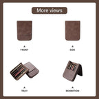 MIVLXLX Leather 6 Fountain Pen/Pencil Tray Case, Magnetic Closure - Image 5