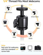 Upgraded Webcam Stand for Desk, Telescopic Webcam Tripod Mount - Image 3