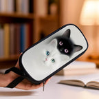 HiGaits Pencil Case for Boys, Durable Pen Box Twin Cats - Image 6