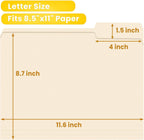 SUNEE File Folders, 18 Pack Manilla Folders 8.5 x 11, 1/3 Cut Tab for Easy Labeling and Organization, Durable Standard Paper for Home, Office, School Filing