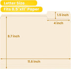 SUNEE File Folders, 30 Pack Manilla Folders 8.5 x 11, 1/3 Cut Tab - Image 2