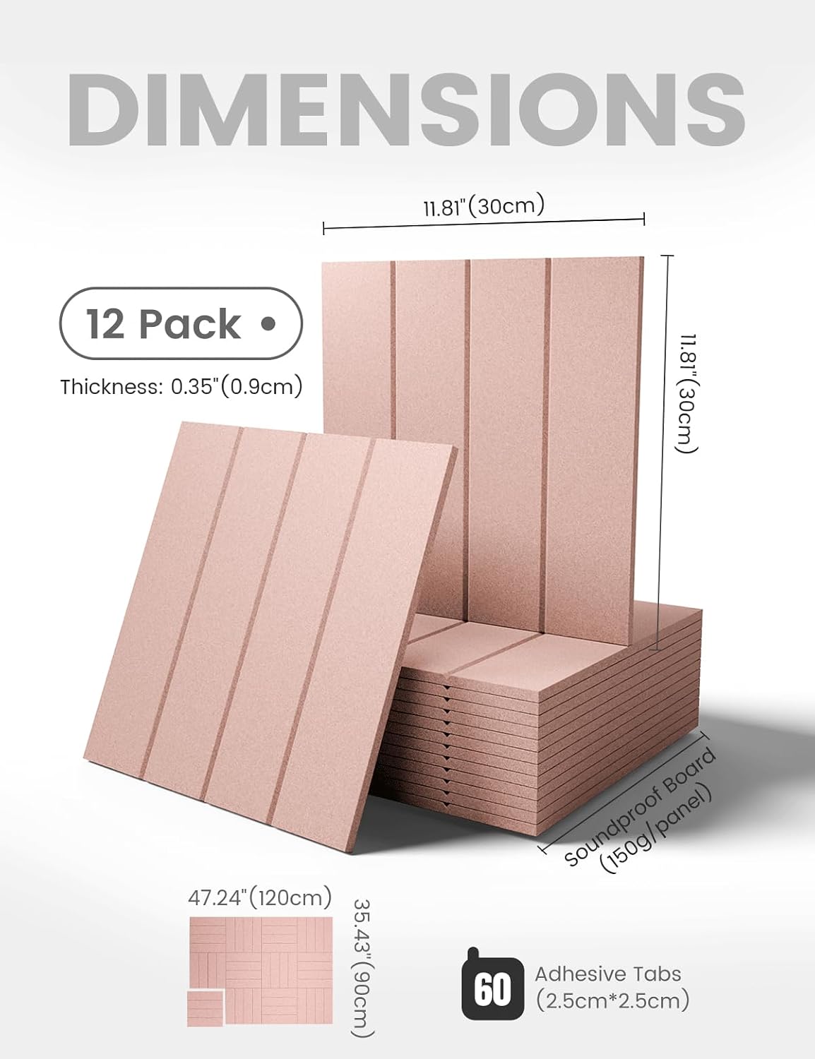 Fluxynara Felt Bulletin Board & Cork Board Alternative 48'' x 36&...