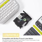 COLORTY Replacement for Brother P-Touch Label Maker Tape TZe 12mm 0.47 Clear - Image 3