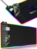 XXL Mouse Pad with Phone Holder