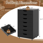 Giantex 7-Drawer Storage Cabinet, Mobile File Organizer - Image 3
