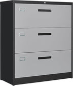 Letaya File Cabinet with Lock-Lateral 3 Drawer Metal Filing by LetayaMetalCabinets