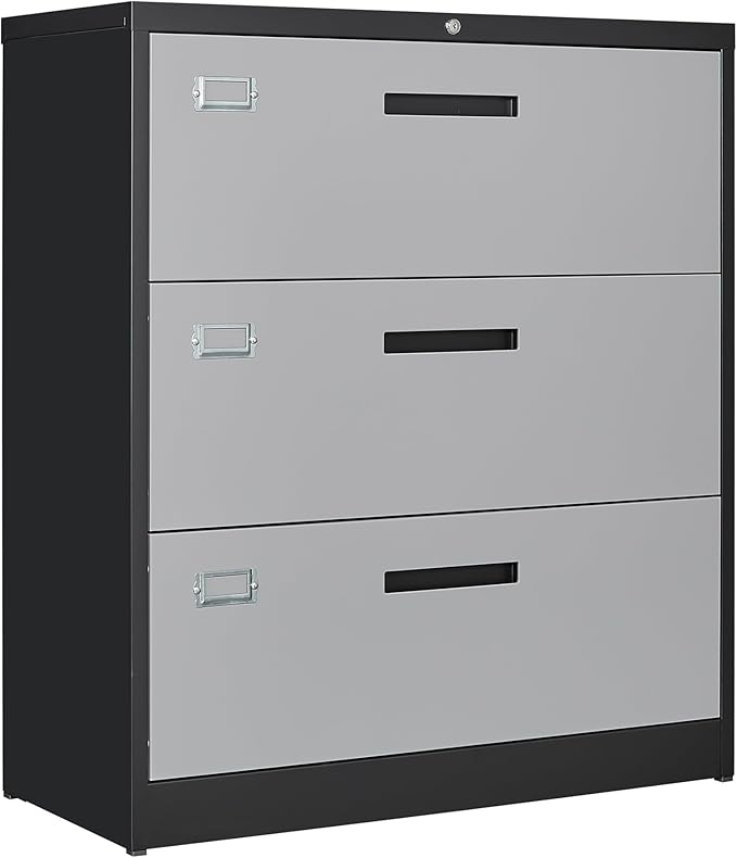 Letaya File Cabinet with Lock-Lateral 3 Drawer Metal Filing by LetayaMetalCabinets