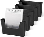 YOHOM No Drilling File Holder Wall Mails Magazines Organizer Adhesive Door Mount