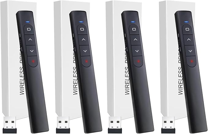 （4 Units） Wireless Presenter Remote, Presentation Clicker by UBUYONE%C2%AE