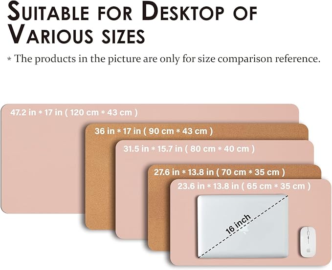 Cork Desk Mat - Small Dual-Sided Desk Pad - Image 5