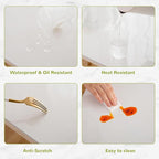 Eisdroma 36 x 63 Inch Clear Table Cover Protector, 1.5mm Plastic Table Cover - Image 4