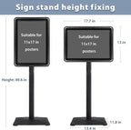 STANDNEE Poster Stand Holder Pedestal Floor Standing Sign Holder 11"x 17" - Image 4