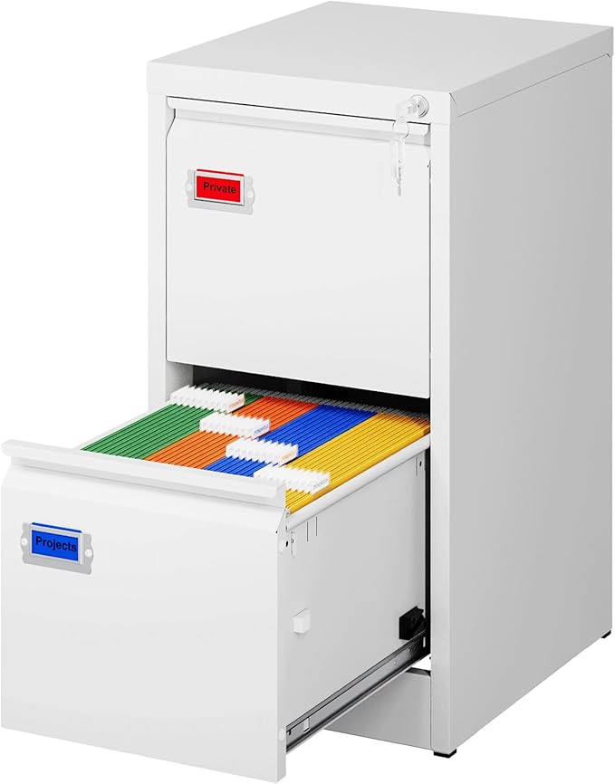 PEUKC 2-Drawer File Cabinet, 16.3" Deep Vertical Filing Cabinet by PEUKC