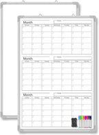 Lincia 36" x 24" Magnetic Vertical 3 Month Dry Erase Calendar