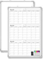 Lincia 36" x 24" Magnetic Vertical 3 Month Dry Erase Calendar by Lincia