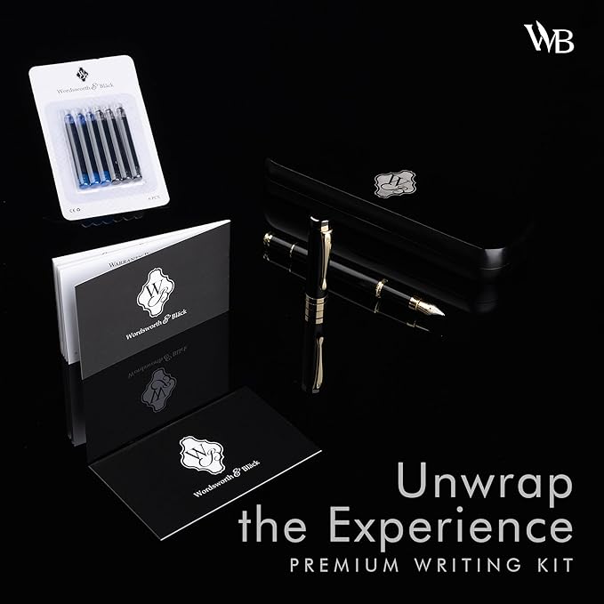 Wordsworth & Black Fountain Pen Set, Luxury Bamboo Wood - Image 3