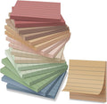 Lined Sticky Notes 3x3 in Ruled Stickies Super Sticking Power Memo Pads Vintage by Kozerite