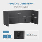 MORDEER 47.2 Inch Desk Divider Panels Set, Acoustic Divider Panel - Image 2