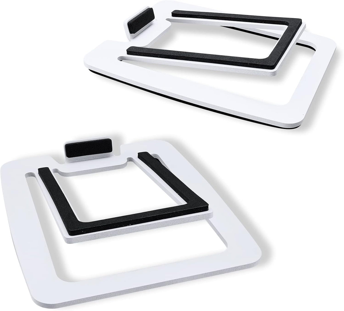 Sanyun SW601 15° Tilted Speaker Stands for 2-3 Inch Speakers (Pair, White)