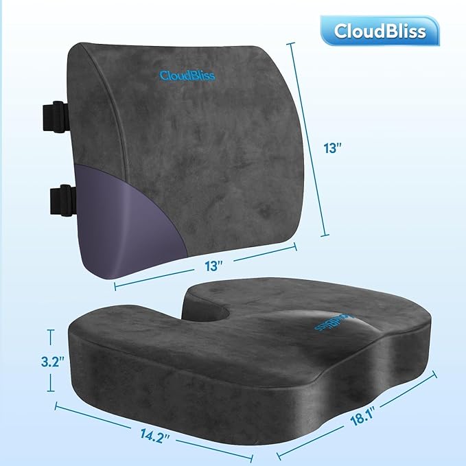 CloudBliss Seat Cushion, Office Chair Cushions, Car Seat Cushion, Lumbar - Image 2
