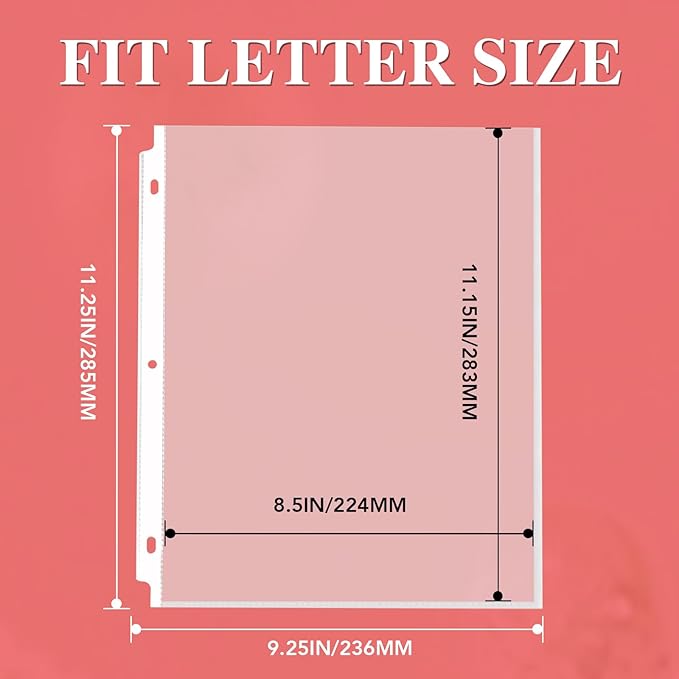 200 Pack Sheet Protectors 8.5 x 11 inch Clear Page Protectors - Image 3