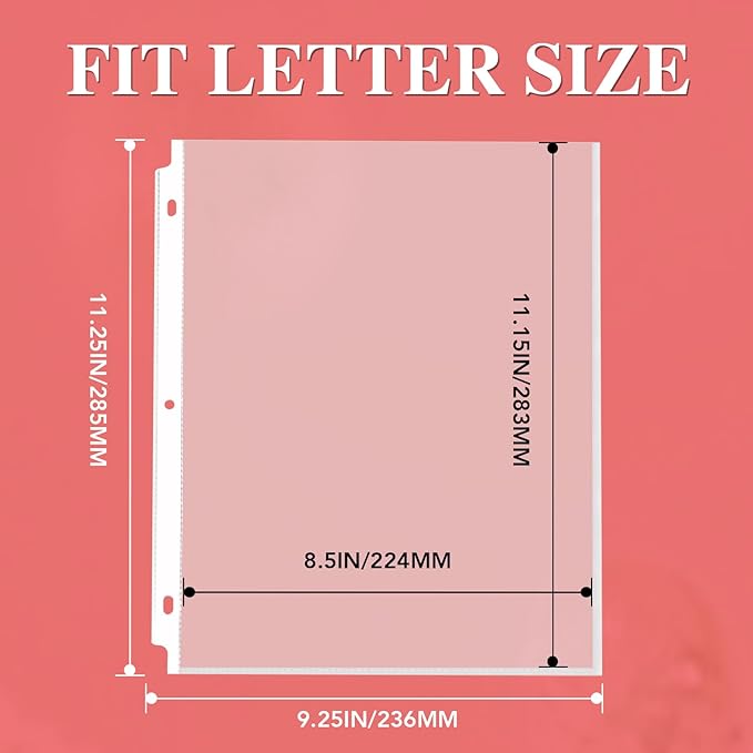 1200 Pack Sheet Protectors 8.5 x 11 inch Clear Page Protectors - Image 3