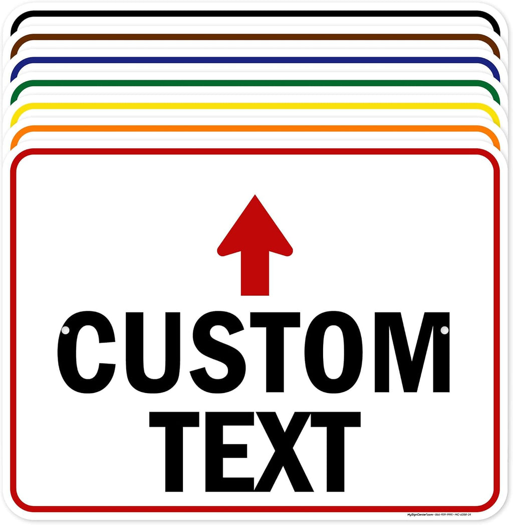Custom Arrow, Custom Directional Sign, Up Arrow, 18x24 Inches, Rust Free .063