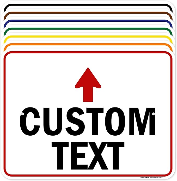 Custom Arrow, Custom Directional Sign, Up Arrow, 18x24 Inches, Rust Free .063 by MySignCenter