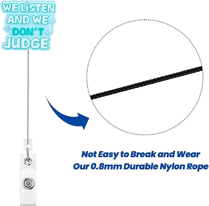 We Listen and We Don't Judge Funny Office Badge Reel | Retractable ID Card - Image 5