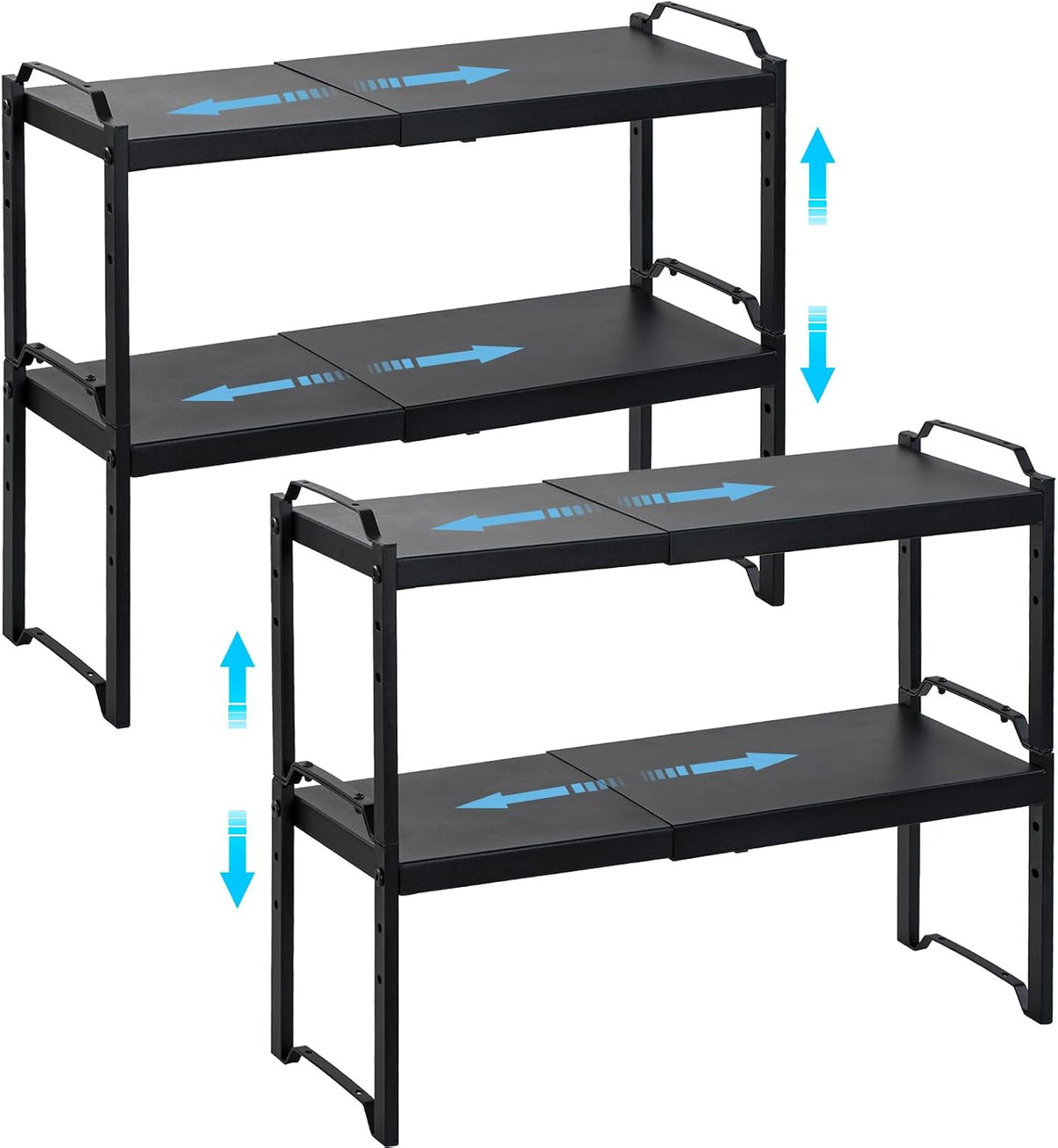 4 Pack Kitchen Cabinet Shelves Organizers, Kitchen Counter Storage Shelf Spic...