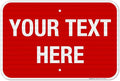 Personalized Custom Red Background Customize by SigoSigns