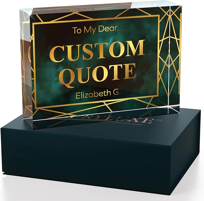 Personalized Gifts, Custom Quote Block Letter Board, Crystal-Clear Acrylic - Image 2