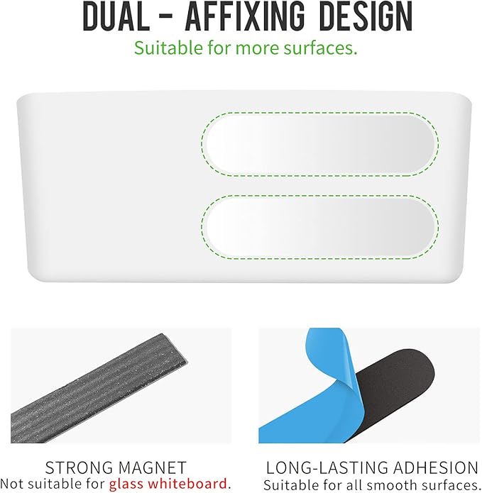 loukin Magnetic Marker Holder Set, Dry Erase Accessory Tray Set, Remote Control - Image 5