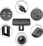 Emerising 2-Pack Desk Edge Mount Power Strips - Image 6
