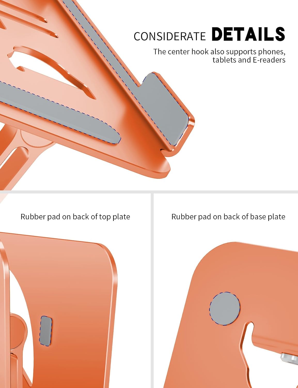 Z-Shaped Laptop Stand for Desk Fits 10"-16" Notebook, Orange